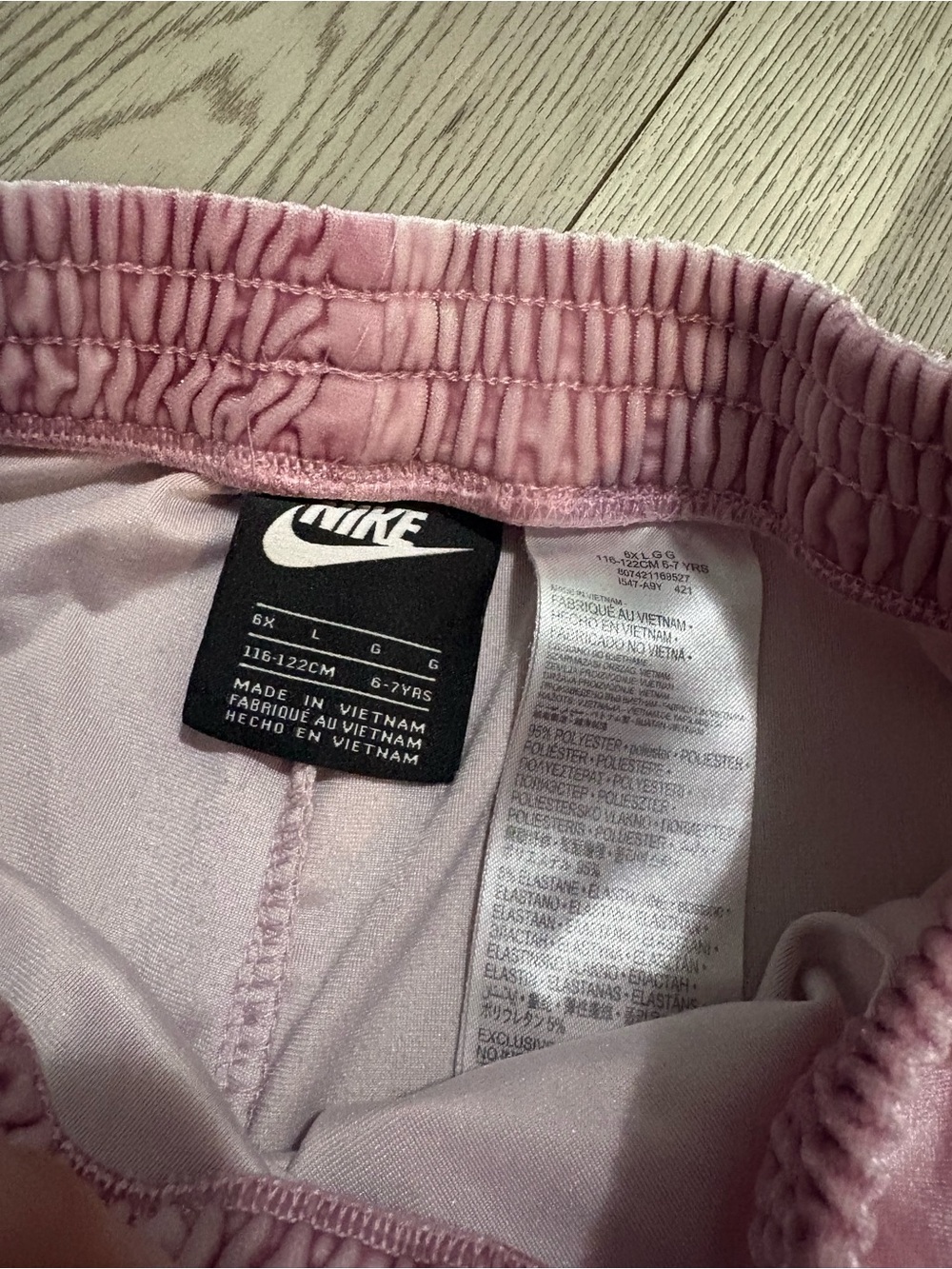 Nike Girls Pink Velour Set Size 6X - Picture 4 of 8